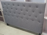 Kelly headboard buttons Queen Light Grey