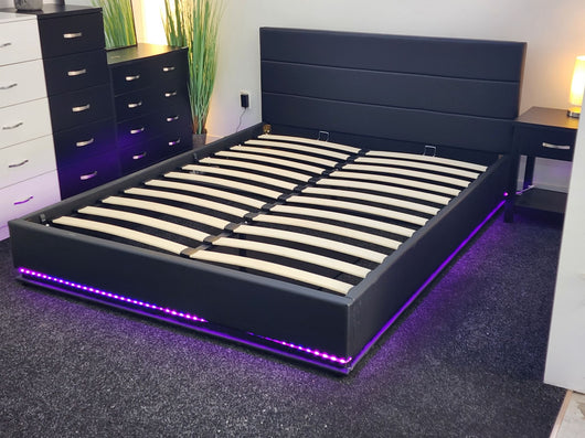 Herry Gaslift Storage bed with LED light - Queen.