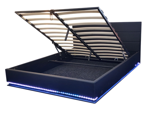 Herry Gaslift Storage bed with LED light - King