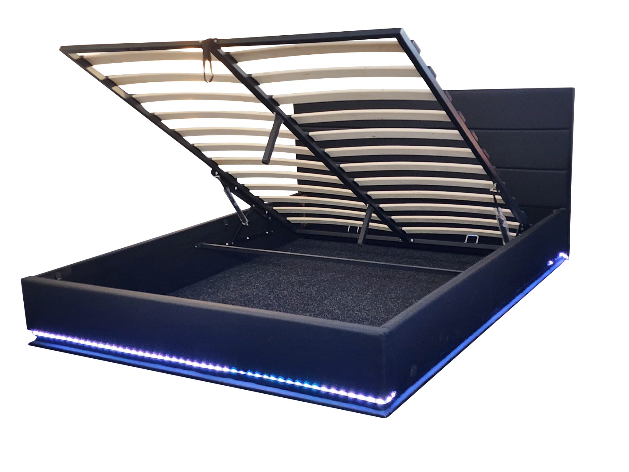 Herry Gaslift Storage bed with LED light - Queen.