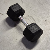 10kg Rubber coated dumbbell single unit