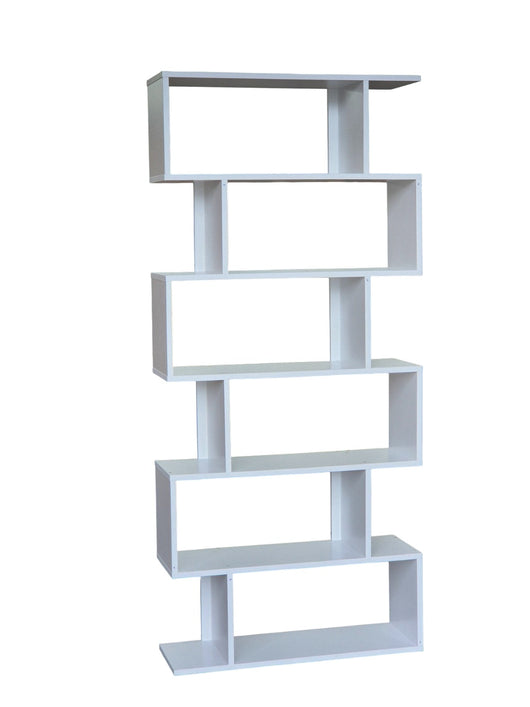 Liana 6 tie bookshelf / bookcase / display shelf white.