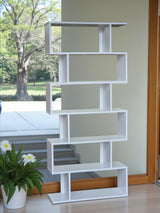 Liana 6 tie bookshelf / bookcase / display shelf white.