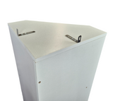 Liana 5 tie free standing corner book shelf white corner shelf.