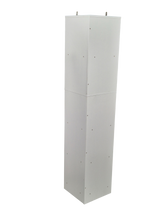 Liana 5 tie free standing corner book shelf white corner shelf.