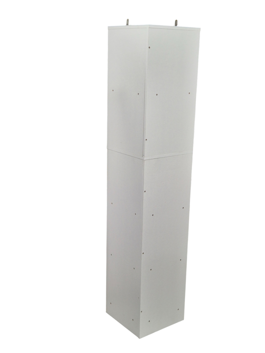 Liana 5 tie free standing corner book shelf white corner shelf.