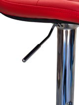 Jupiter Lyon Bar stool - 2PK - Red / Chrome