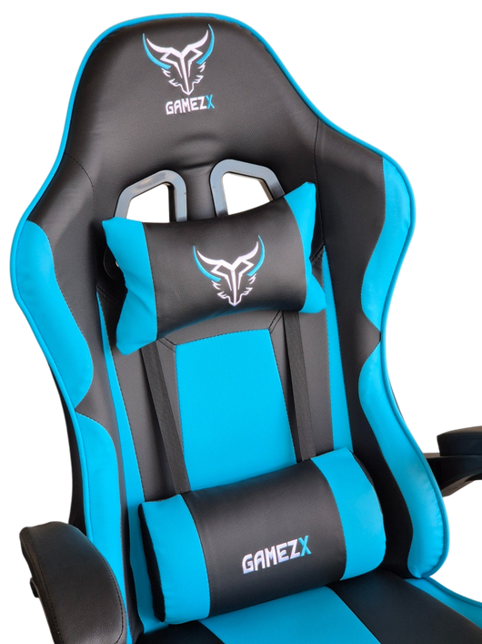 GAMEZX Gaming Chair Blue and White