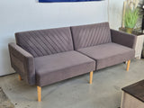 Hampton sofa bed grey velvet