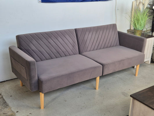 Hampton sofa bed grey velvet