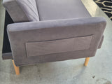 Hampton sofa bed grey velvet
