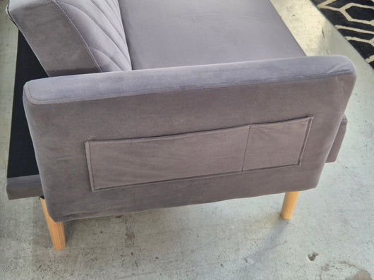 Hampton sofa bed grey velvet
