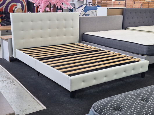 Isabella Bedroom Suite Queen size - white bed, chest drawer and 2 * bedside tables