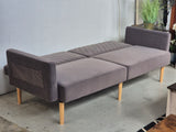 Hampton sofa bed grey velvet