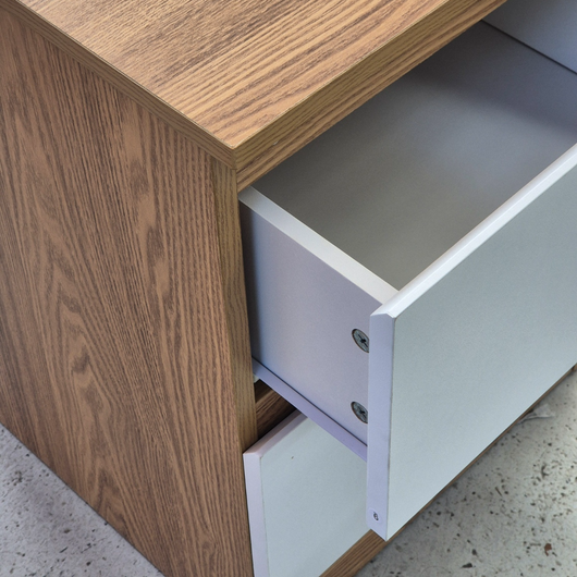 Oak-White  Liana Bedside Table Drawer Side table Nightstand