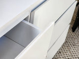 Liana Lowboy Chest 6 Drawer Dresser white.