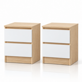 2PK - Liana Bedside Table Oak-White