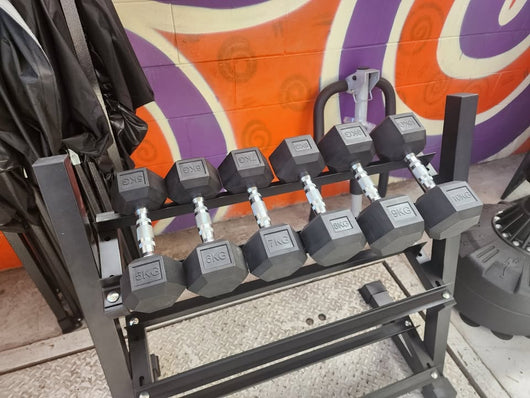 10kg Rubber coated dumbbell single unit