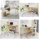 Harvard L Shaped Office Desk with Bookcase