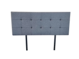 Kala Headboard Kings size - Gunmetal charcoal fabric