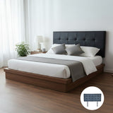 Kala Headboard Queen PVC Leather Black