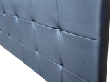 Kala Headboard King PVC Black Leather
