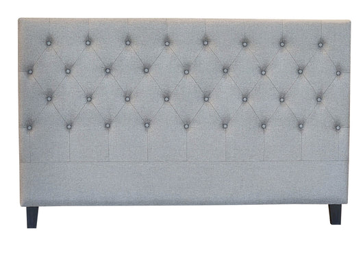 Kelly headboard buttons Queen Light Grey
