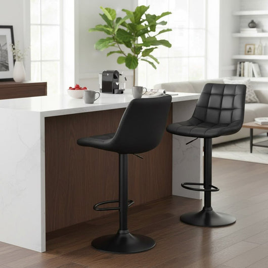 Lyon Bar stool - 2PK - Black / Black.