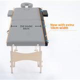 Jupiter Portable 2-fold Massage Table Black 70cm