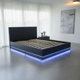 Herry Gaslift Storage bed with LED light - King