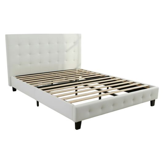 Isabella Bedroom Suite Queen size - white bed, chest drawer and 2 * bedside tables