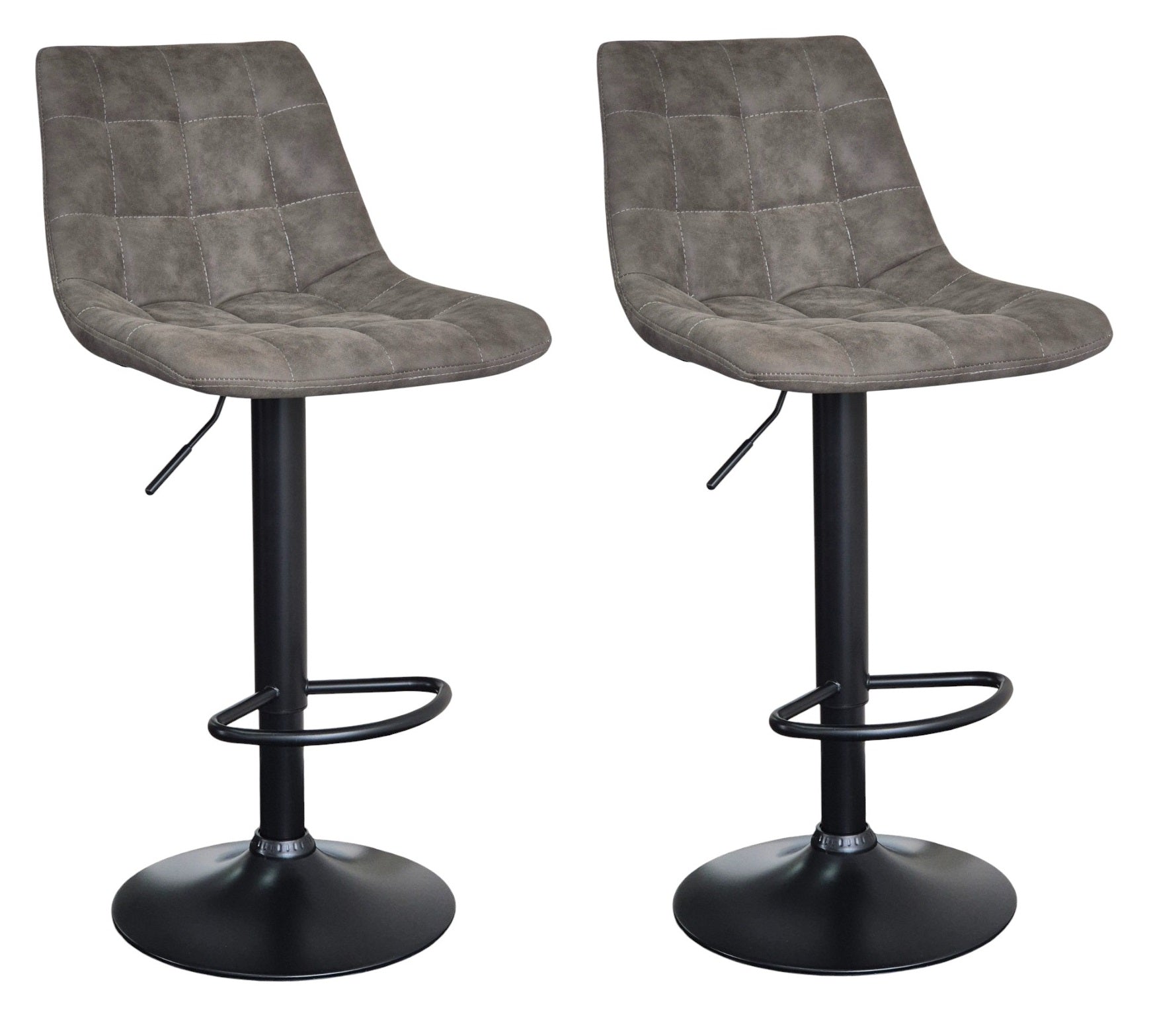 Lyon Bar stool - 2PK - Grey/ Black