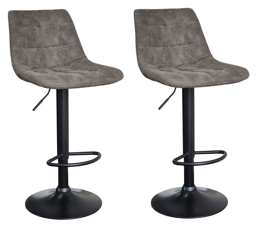 Lyon Bar stool - 2PK - Grey/ Black