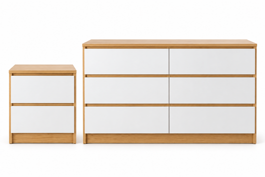 Modern Scandinavian Chest drawer lowboy and beside table 1+1