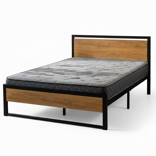 High clearance bed frame and mattress combo queen size