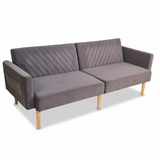 Hampton sofa bed grey velvet