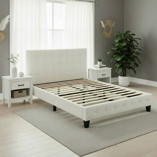 Isabella Bedroom Suite B Queen size - white bed and 2 * bedside tables