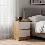 Oak-White  Liana Bedside Table Drawer Side table Nightstand
