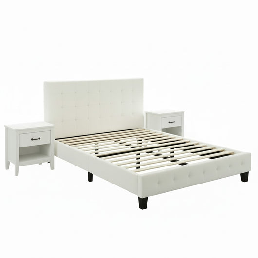 Isabella Bedroom Suite B Queen size - white bed and 2 * bedside tables