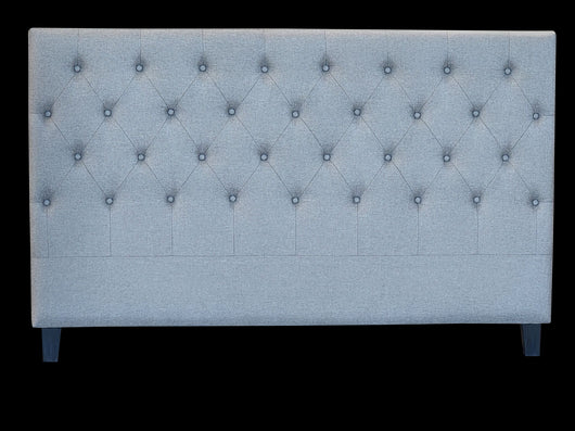 Kelly headboard buttons Queen Light Grey