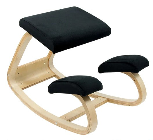 Ergonomic Kneeling Chair black velvet