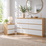 Modern Scandinavian Chest drawer lowboy and beside table 1+1