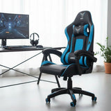 GAMEZX Gaming Chair Blue and White
