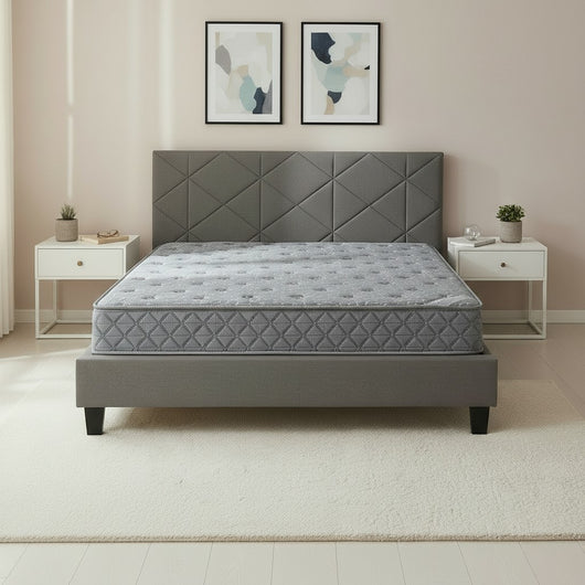 Double spring mattress (Firm) & Bed frame bundle combo.