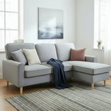 Hartford corner sofa with reversible chaise light grey