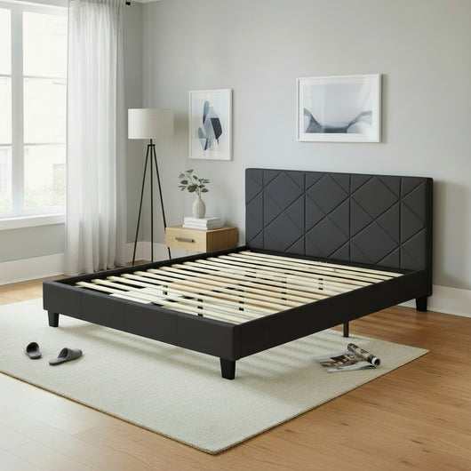 Gary Bed PVC black - King Size