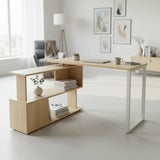 Harvard L Shaped Office Desk with Bookcase