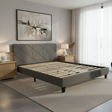 New Gary Bed King Size Fabric Gunmetal