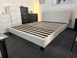 White Gary Queen Slat Bed Frame