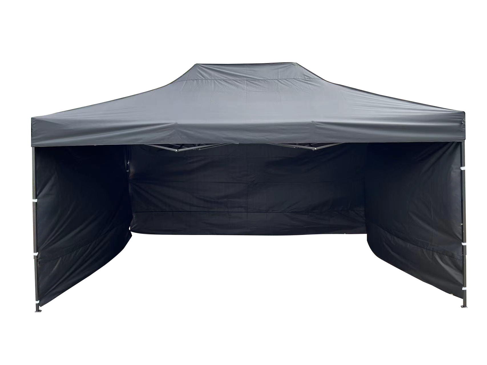 Pop-up Gazebo 3x4.5m with 3 walls - Black